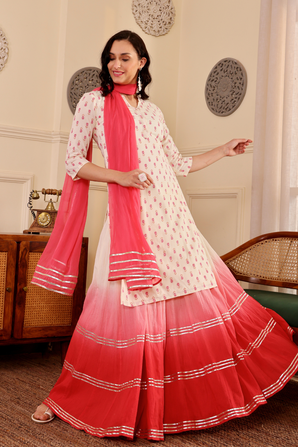 ARZU KURTA SKIRT SET